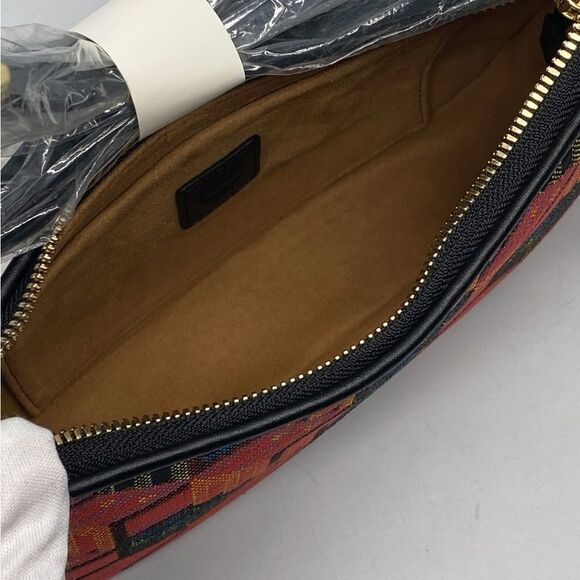 MCM Cubic Monogram Jacquard & Leather Crossbody - Picture 12 of 15